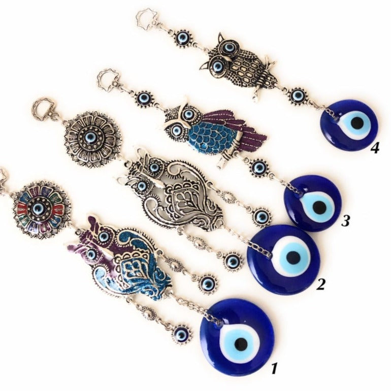 Owl wall hanging Evil Eye Decoration