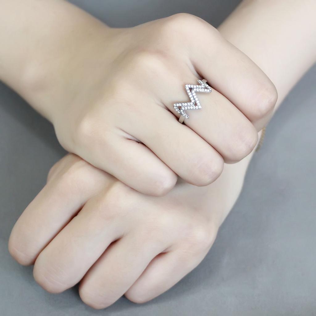 Stainless Steel Ring with Crystals and Crown Design for Men