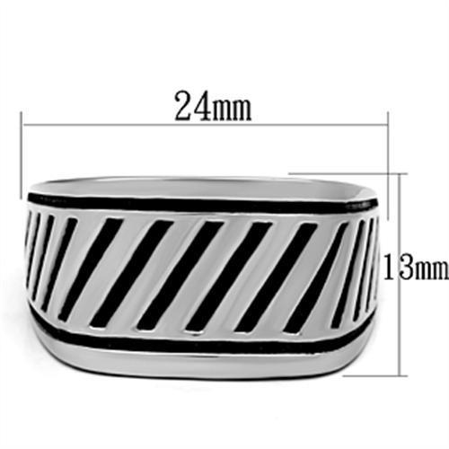 Stainless Steel Lined Ring for Men