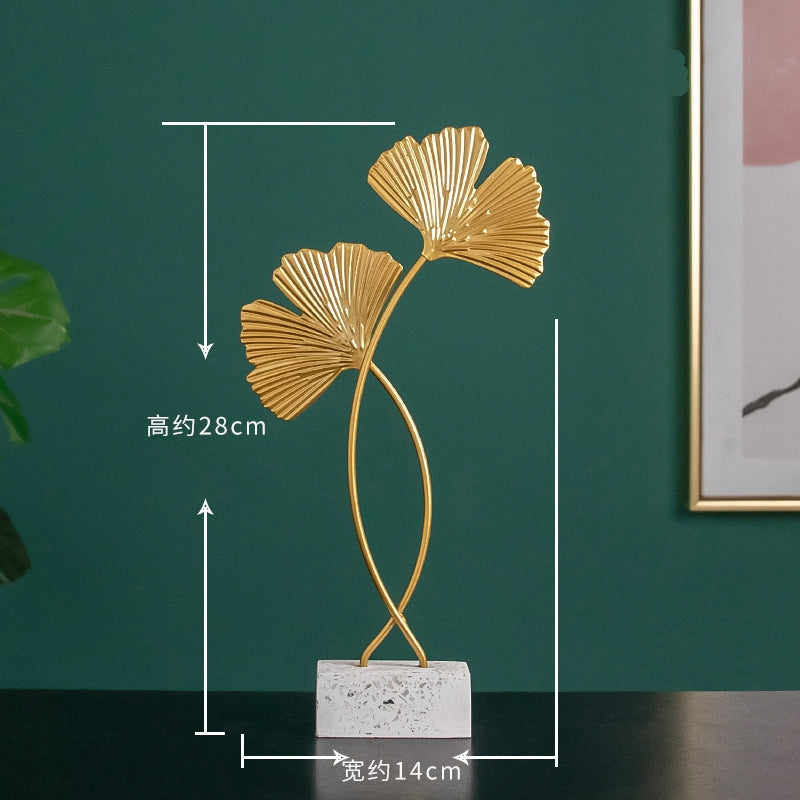 Nordic Marble Leaf Statue