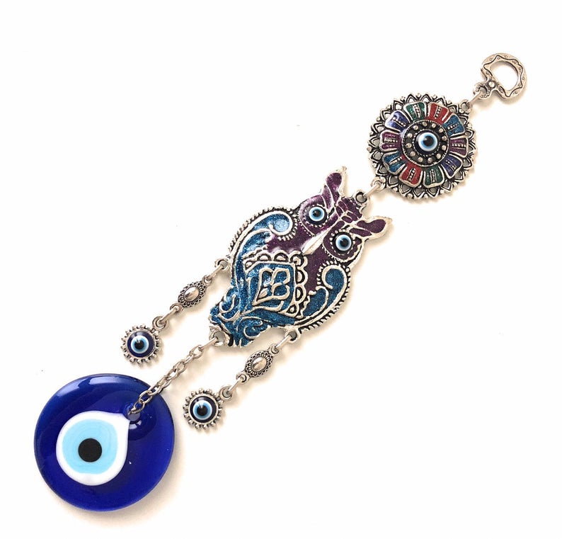 Owl wall hanging Evil Eye Decoration