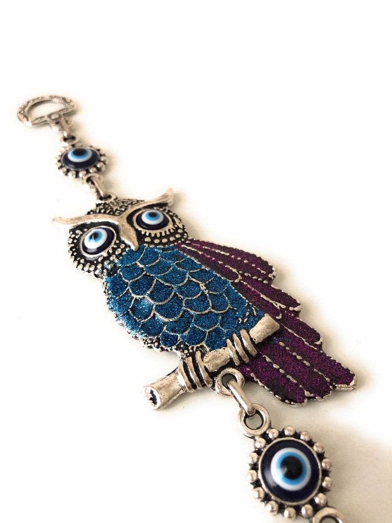 Owl wall hanging Evil Eye Decoration