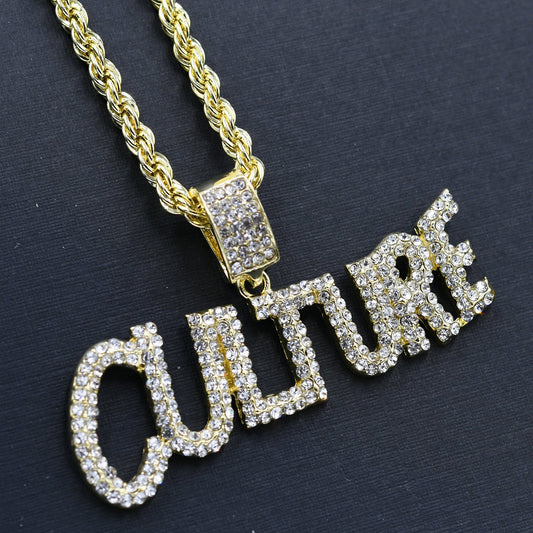 Iced Out CULTURE Pendant Chain for Men
