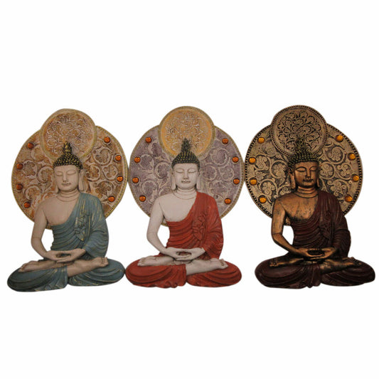 Red Blue Golden Buddha Wall Decoration