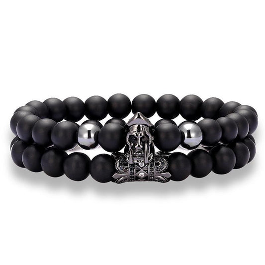 Roman Warrior Skull Bracelet for Men
