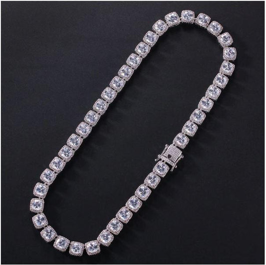 Square Shaped Geometric Tennis Chain