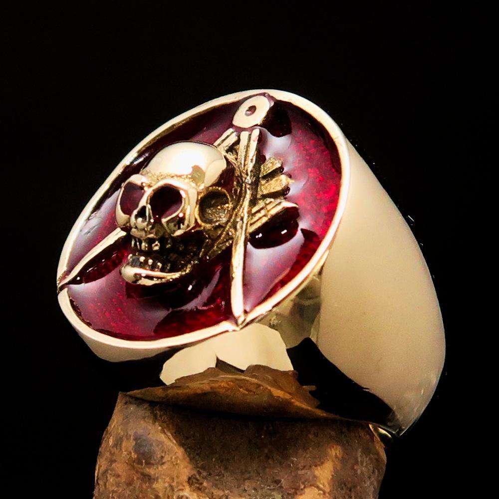 Expertly Crafted Masonic Skull Ring