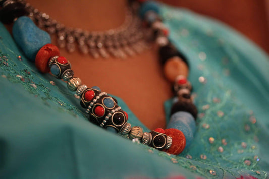 Eastern Flare Resin Beads & Charms Necklace for Ladies