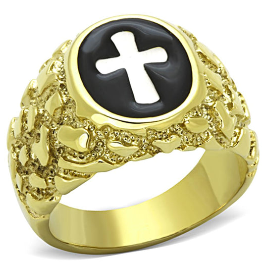 Stainless Steel Ring with Cross