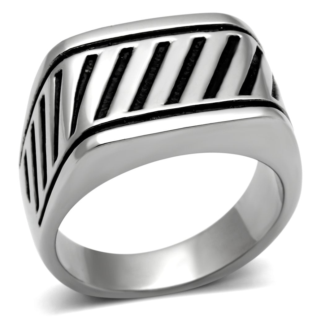 Stainless Steel Lined Ring for Men