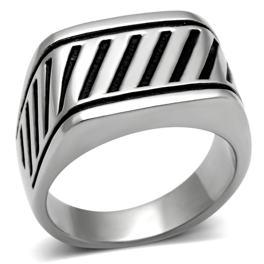 Stainless Steel Lined Ring for Men