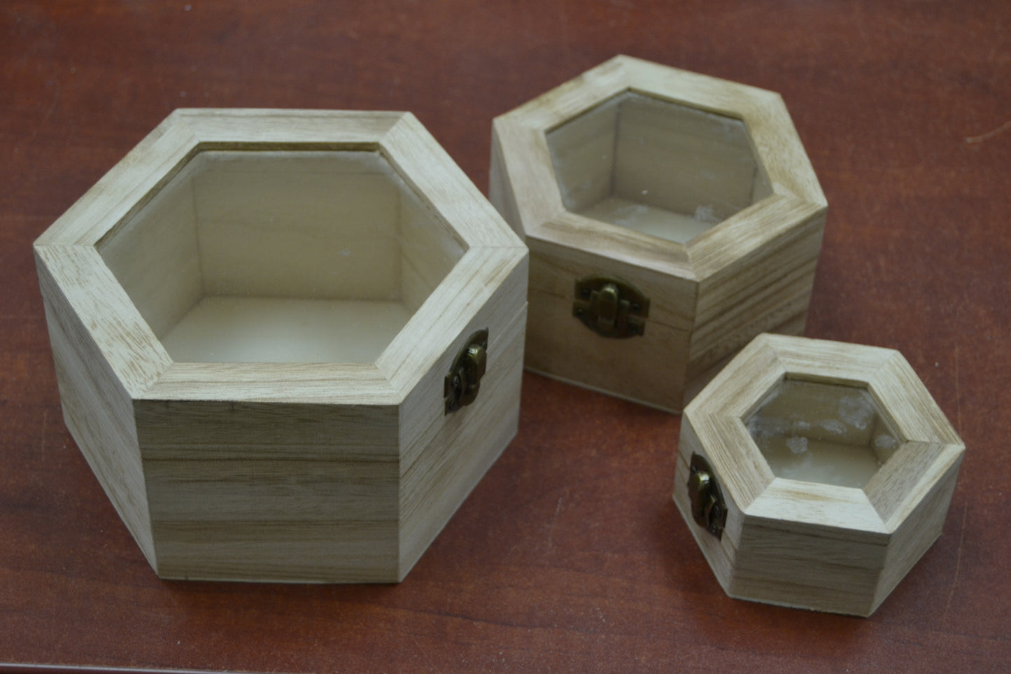 3 Piece Set Handmade Wood Storage Wood Boxes