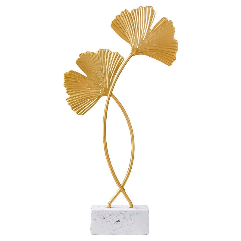 Nordic Marble Leaf Statue