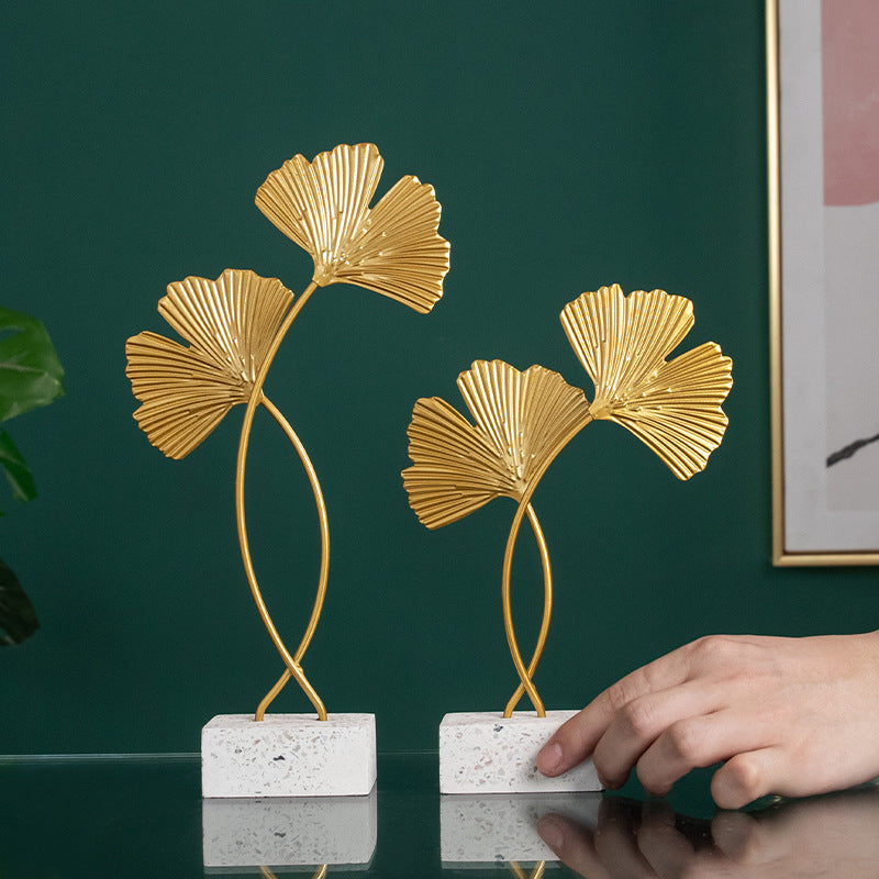 Nordic Marble Leaf Statue