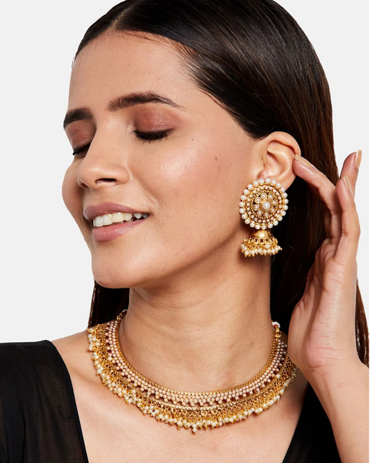 Golden Indian Jewellery Set for Ladies