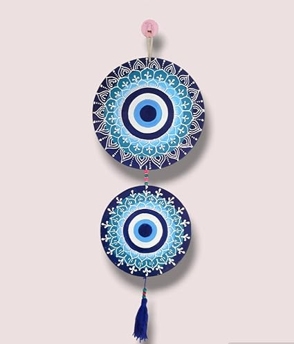 Handmade Wooden Evil Eye Wall Hanging Decoration