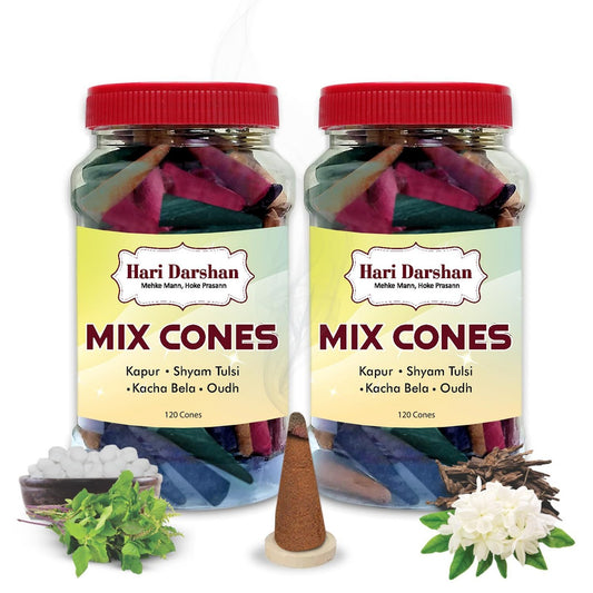 Long Lasting Natural Aroma Dhoop Cone Set  (Total 240 Cones)