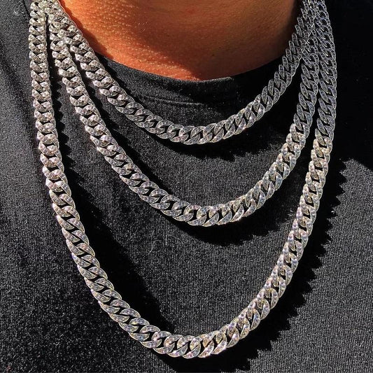 Iced Out Cuban Style Link Chains for Men