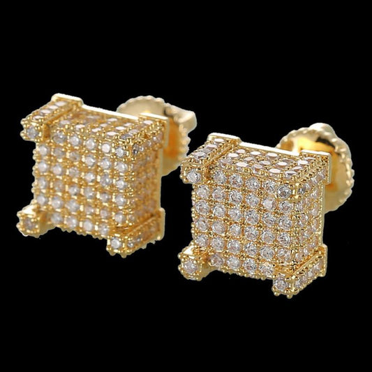 Iced Out Square Earring for Men